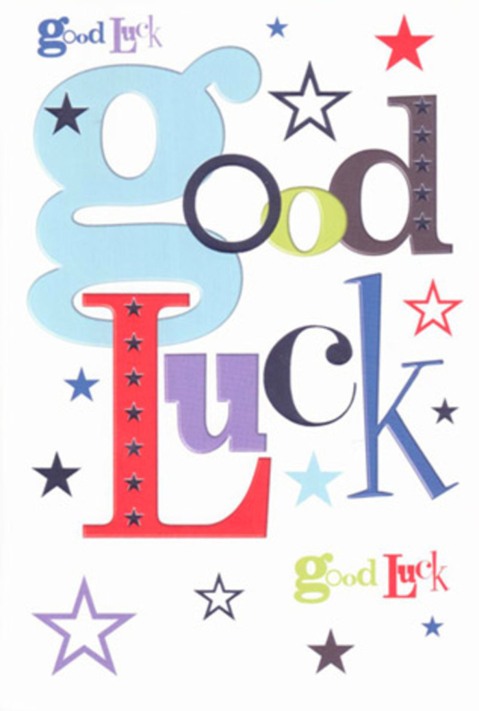 Overflowing with charming energy, this Somers Town-themed good luck card is both a visual and emotional celebration-bold, effervescent, and unmistakably heartfelt. Every letter in the phrase pops with individuality, from the wide pastel-blue initial to slender accents of black and flashes of vibrant red. Playful stars, in gradients of navy and lilac through to spring green, are scattered across the crisp white background, reminiscent of confetti tossed outside Somers Town's cafes during a street celebration. The open space between words and shapes gives each hue room to shine, much like the way a local florist arranges stems so every bloom plays its part. The card's polished, weighty texture recalls the reassurance of fresh, high-quality paper-like the crisp wrap around an artisanal bouquet collected en route to Phoenix Road. Its spirit calls out with support and hearty laughter, echoing the lively community events around Somers Town. This card stands as a little talisman of belief and hope, designed to mark new beginnings with a smile whether it's for an upcoming audition, exam, or a much-anticipated move.